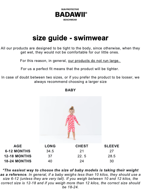 Badawii Baby Swimsuit Long Sleeve
