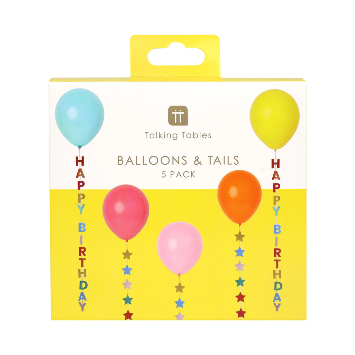 Birthday Balloons with Tails - Pack of 5