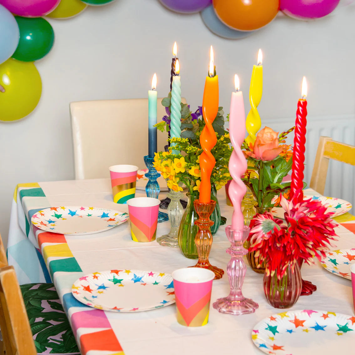 Birthday Star Paper Plates - Pack of 12