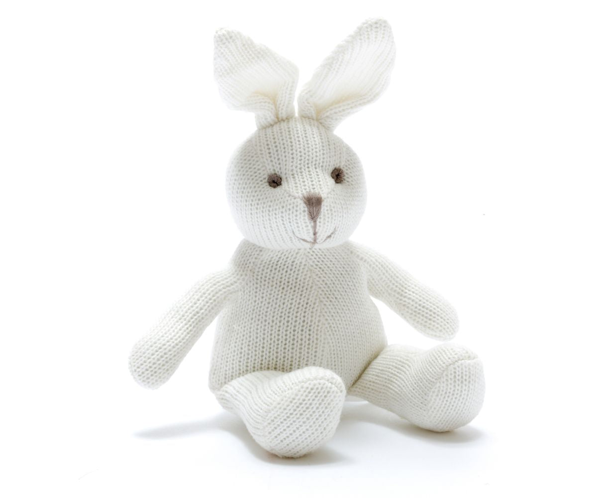 Knitted Organic Cotton Bunny Rabbit Rattle