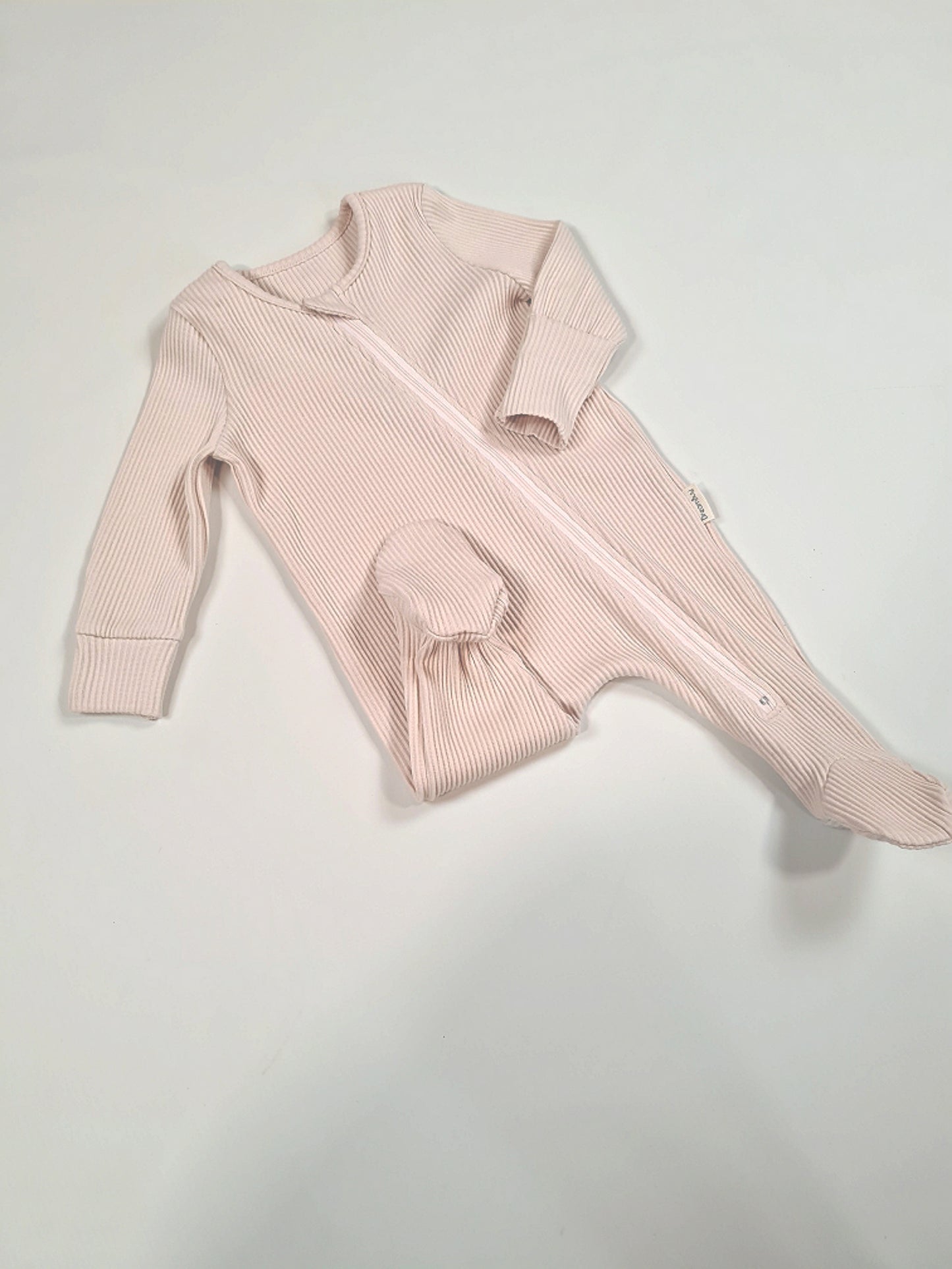 Zipped Ribbed Sleepsuit