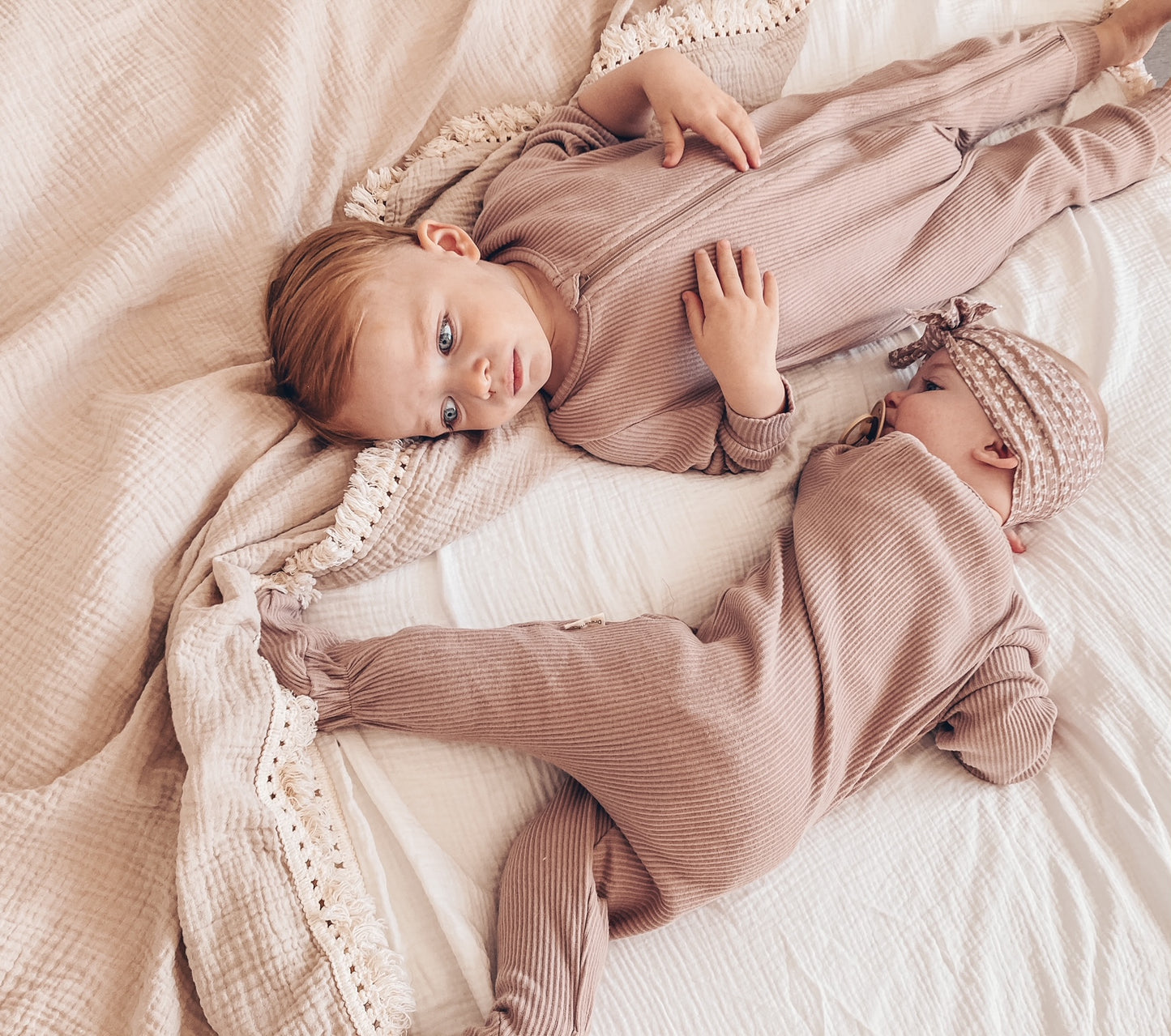 Zipped Ribbed Sleepsuit