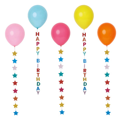 Birthday Balloons with Tails - Pack of 5