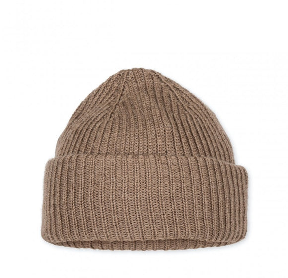 Vitum Ribbed Knit Hat - Iced Coffee