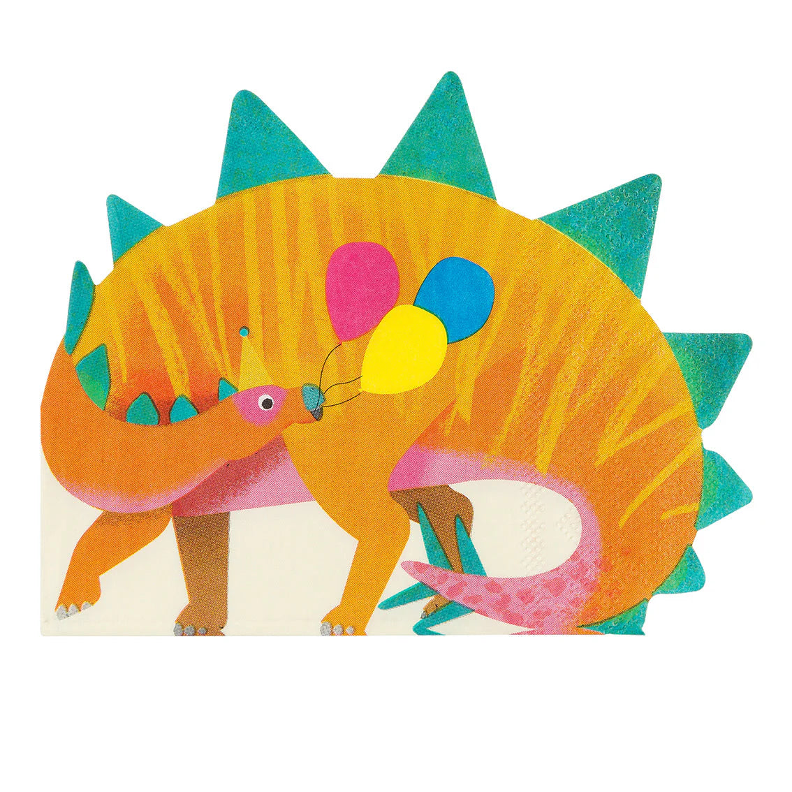 Dinosaur Shaped Party Napkins - Pack of 16