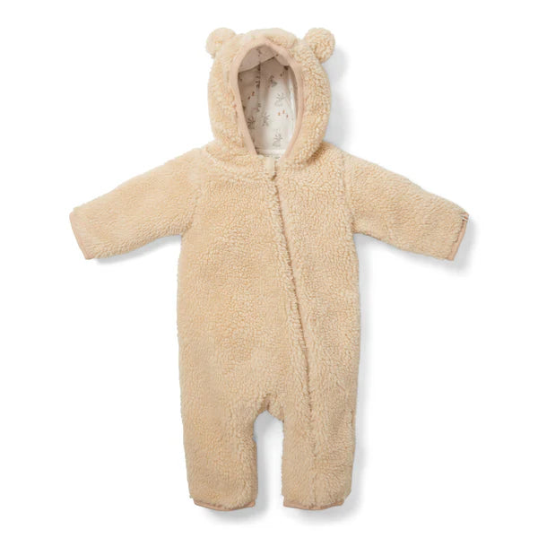 Teddy One Piece Suit Baby Bunny - Pram Suit (Sand and Off White)