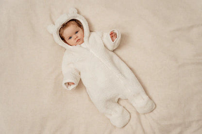 Teddy One Piece Suit Baby Bunny - Pram Suit (Sand and Off White)