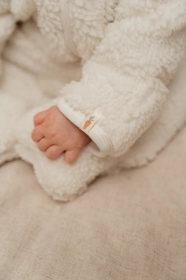 Teddy One Piece Suit Baby Bunny - Pram Suit (Sand and Off White)