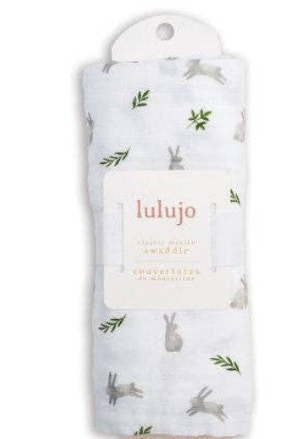 Lulujo - Muslin Swaddle - Bunnies
