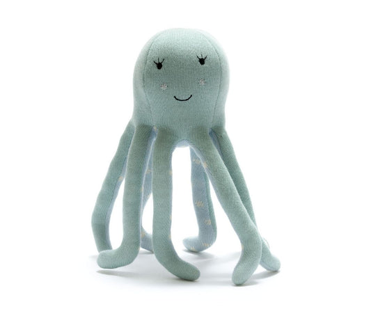 Knitted Organic Cotton Ollie Octopus Soft Toy
