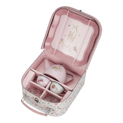 Fairy Garden Tea Set in a mini Suitcase