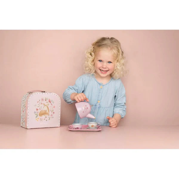Fairy Garden Tea Set in a mini Suitcase