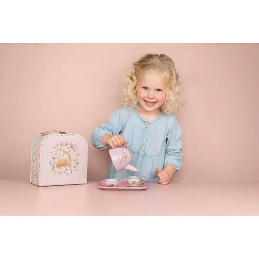 Fairy Garden Tea Set in a mini Suitcase