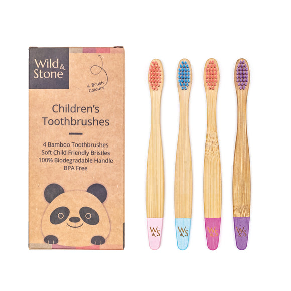 Baby Bamboo Toothbrush - 4 Pack - Candy