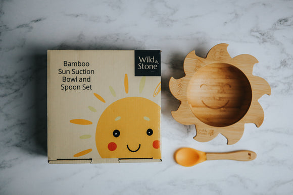 Bamboo Weaning Bowl and Spoon Set