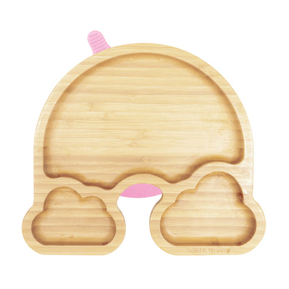 Bamboo Weaning Suction Section Plate